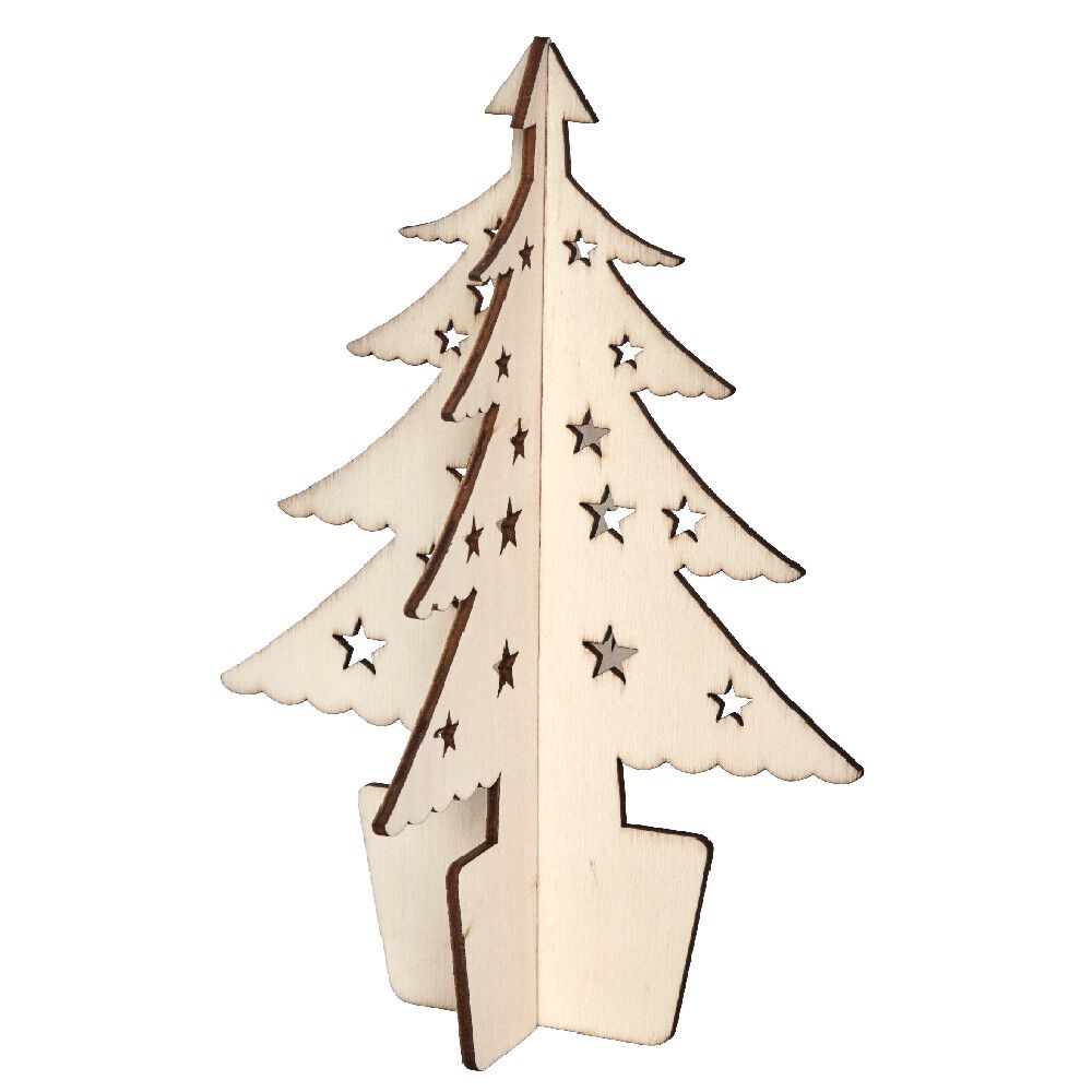 Décoration de table arbre de No&euml;l naturelle