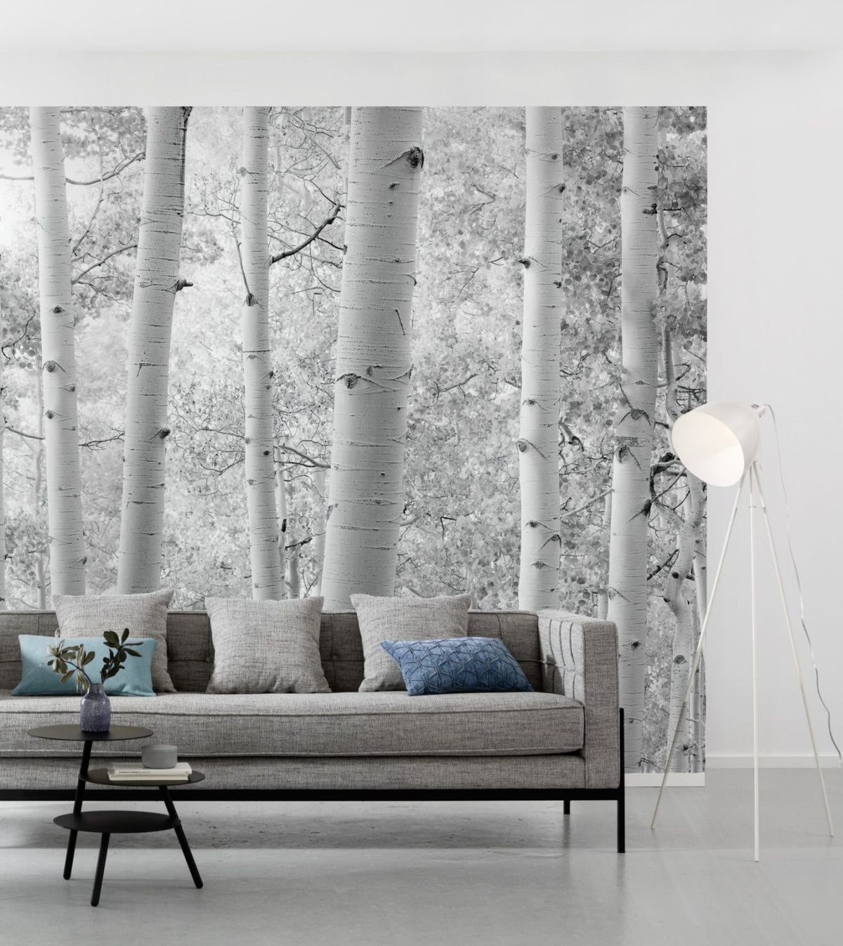 Sanders & Sanders fotobehang bos zwart wit - 450 x 280 cm - 612623