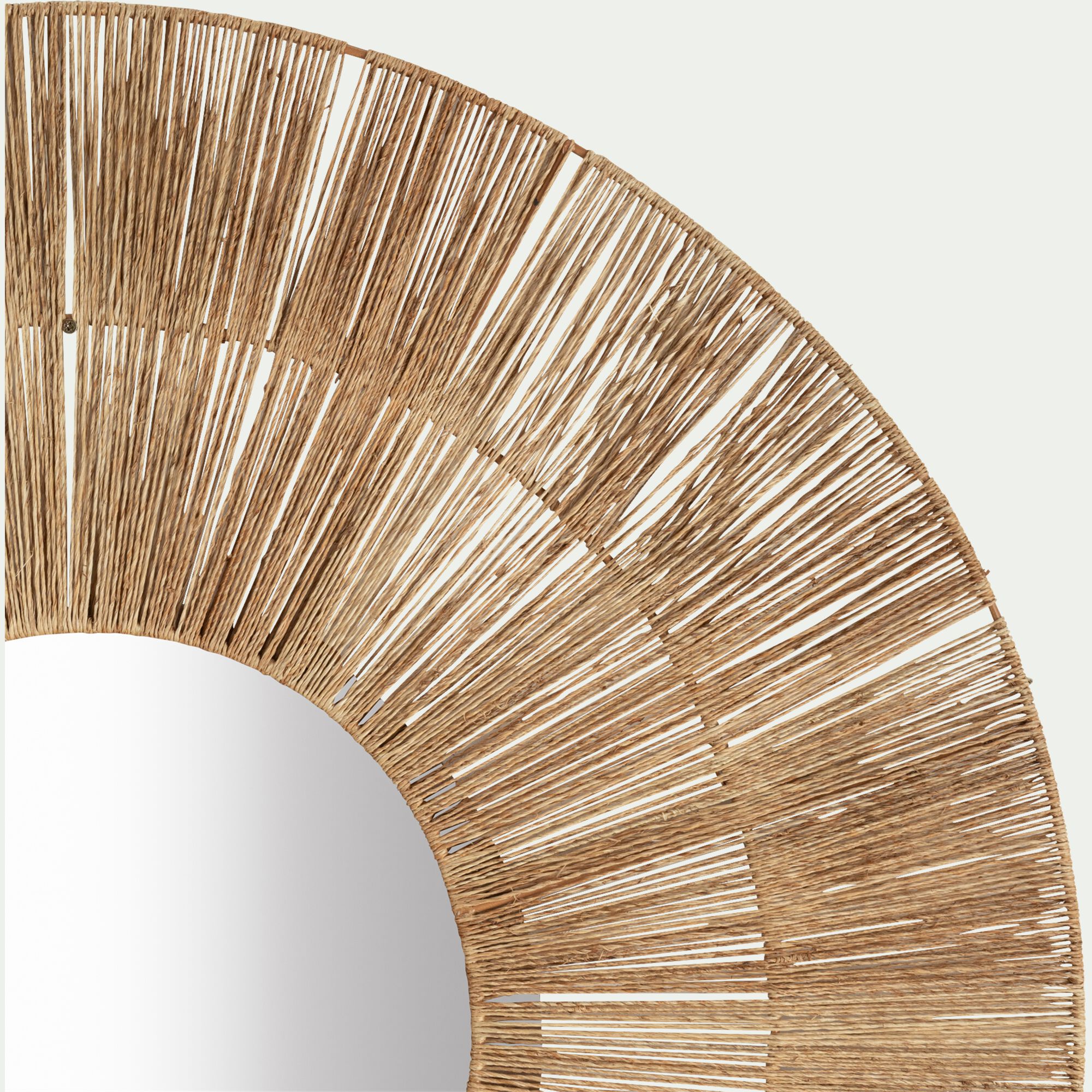 AYROLLES - Miroir rond en jute D100cm - naturel