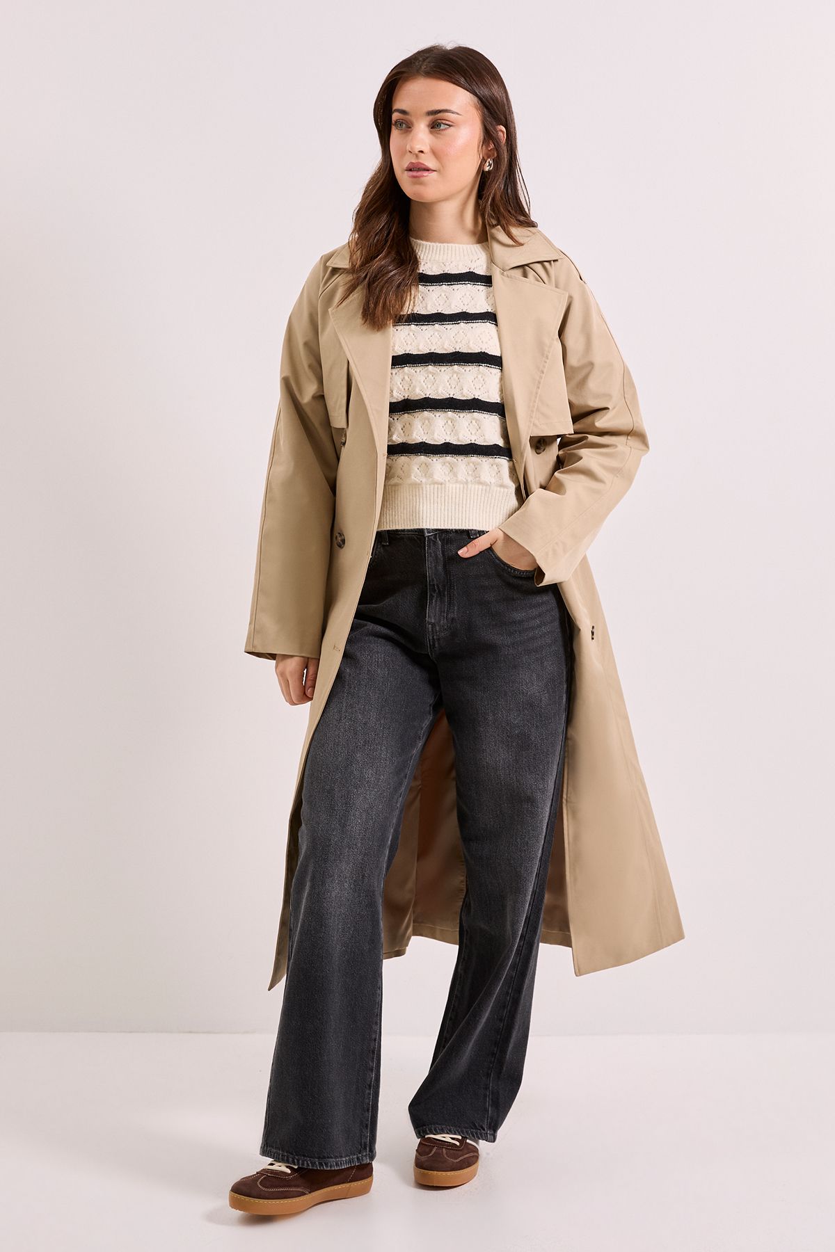 Dorothy Perkins Pointelle Stripe Jumper
