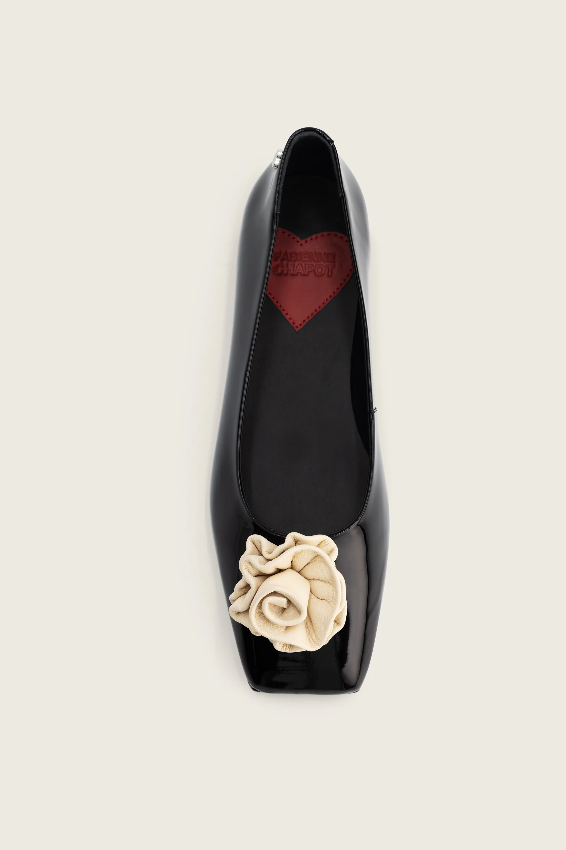 Rose Ballerinas | Black/Cosy White