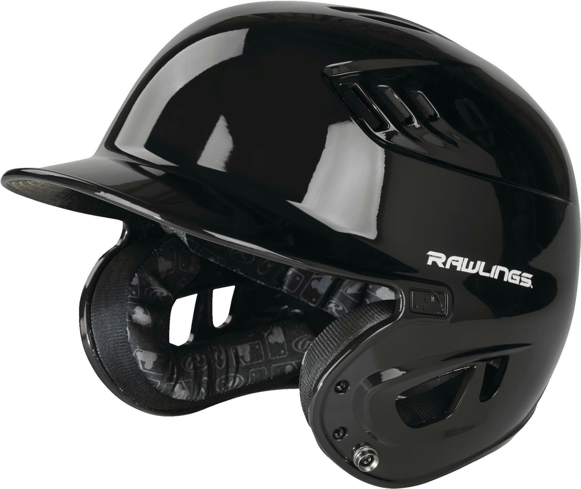 Rawlings Velo Series R16 Batting Helmet, Black, Adult