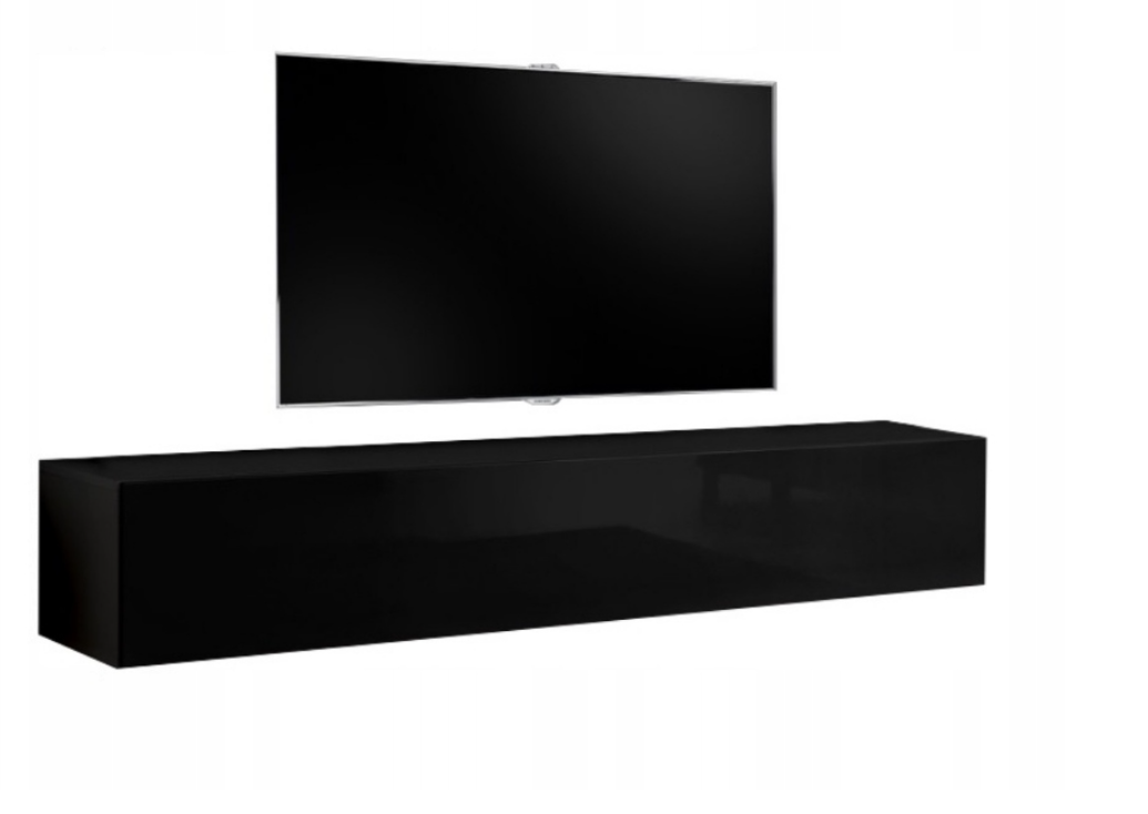 Czarny połysk Połysk Wisząca Szafka RTV 140cm BLIX w 5dni