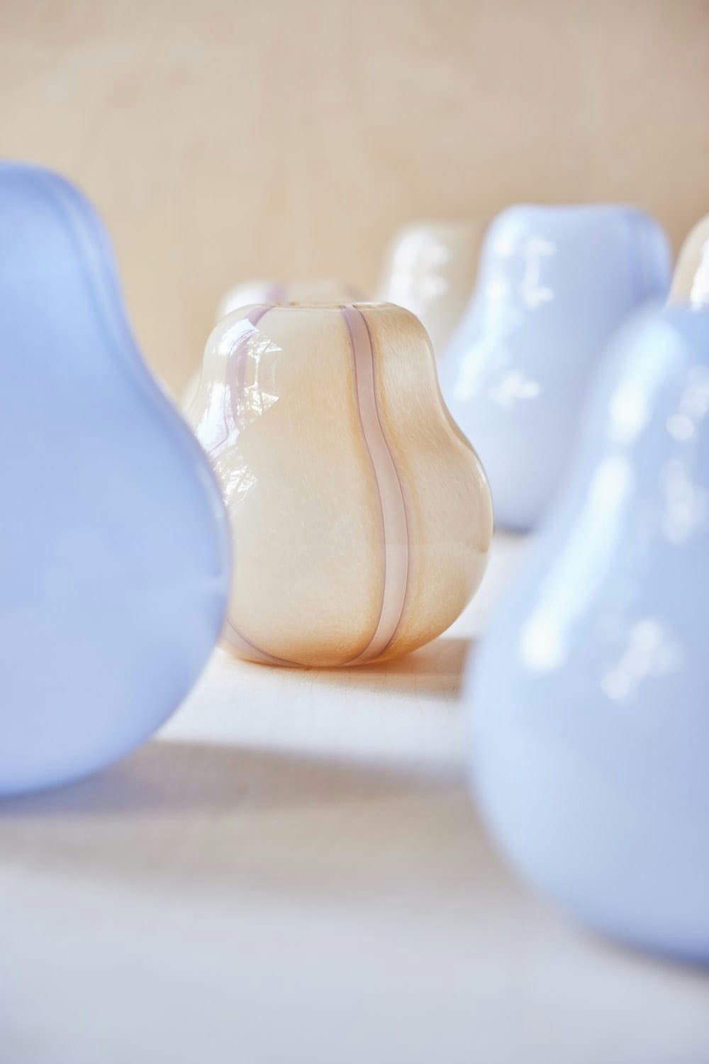 KOJO - Vase rose en verre Ø19,5xH20cm