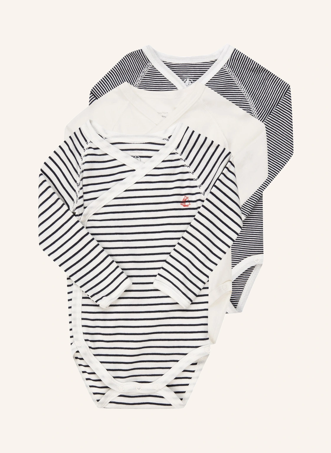 PETIT BATEAU 3er-Pack Wickelbodies