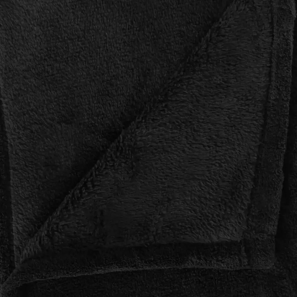 Atmosphera Plaid deken - zwart - polyester - 130 x 180 cm