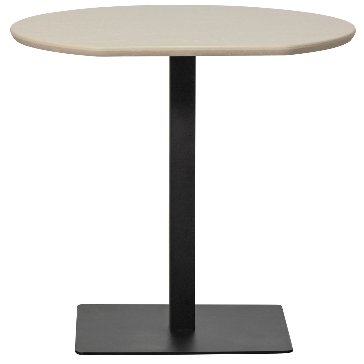 WOOOD bistro tafel eindstuk vingerlas Tablo - Eiken - Dakargrau - 80x74