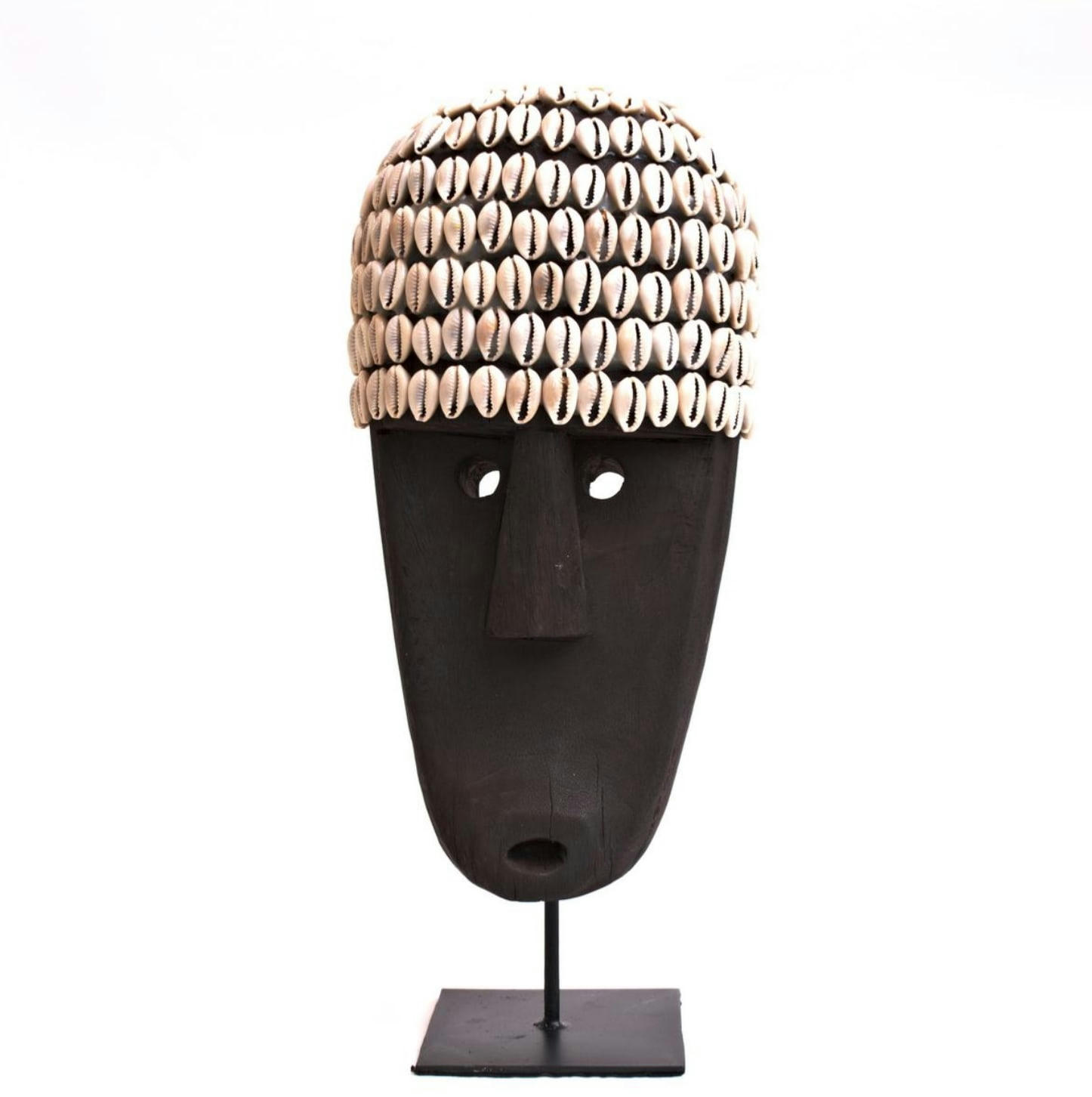 TIMOR - Statue en bois, noir H40 cm