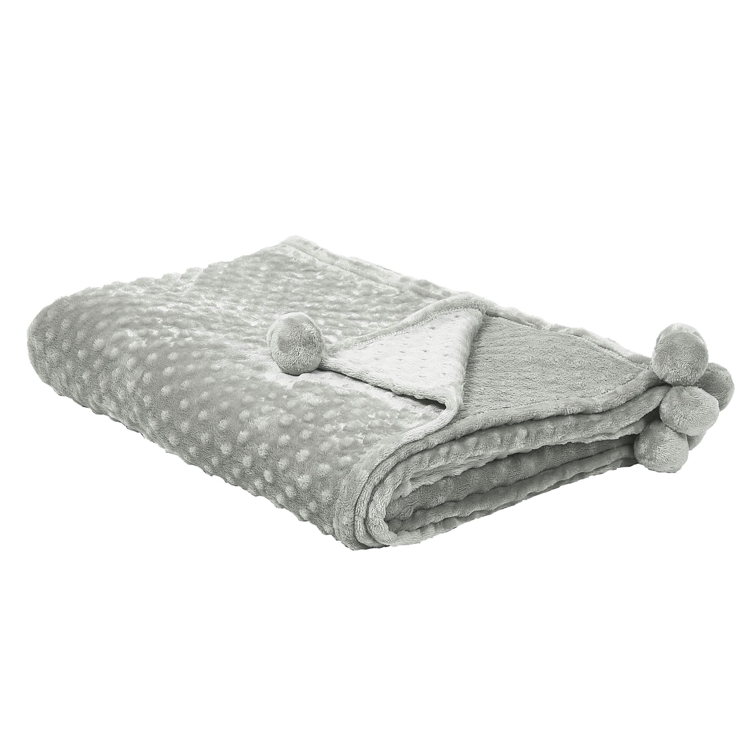 SAMUR - Couverture en polyester gris 220x200cm