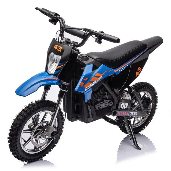 36V Kids Electric Dirt Bike, 36V, 350W, 15.5MPH, LED, 175lbs Max �C Blue