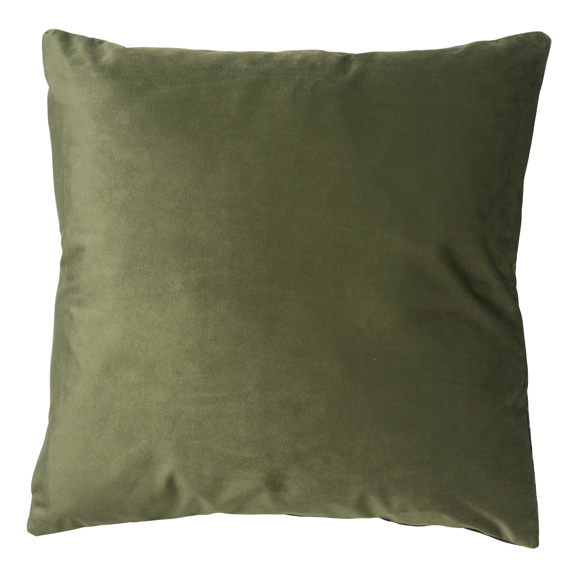 - Coussin - vert en velours 45x45 cm avec imprimé animalier