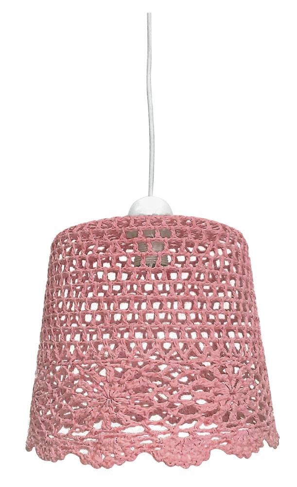 Lampa wisząca biało-różowa NONNA 1xE27x60W wym: 100x27x27 cm Candellux