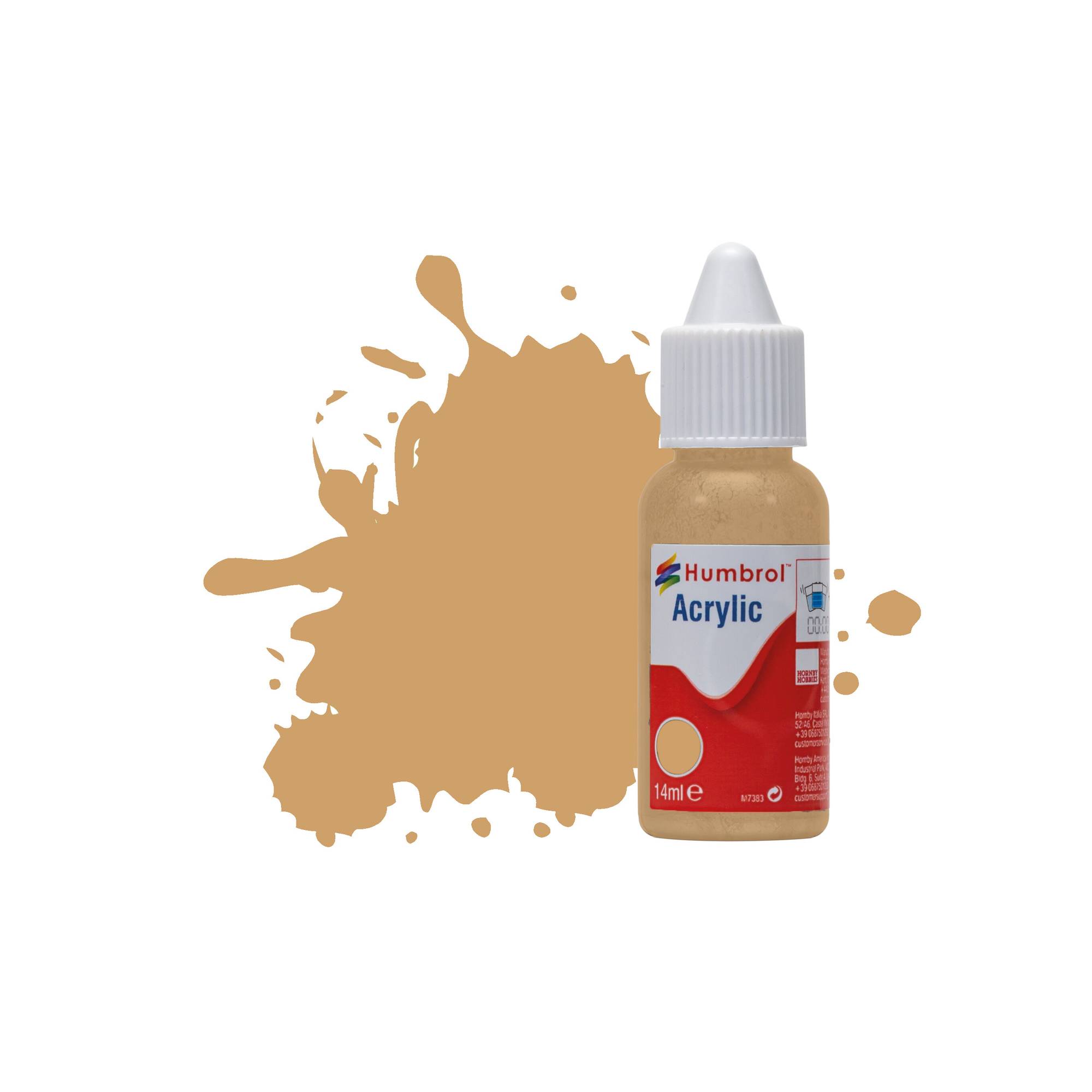 Humbrol 94 Brown Yellow Matt Acrylic Paint Dropper 14ml