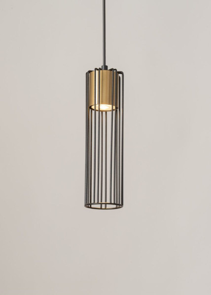 Lampa wisząca czarno-złota Fobia 1xGU10x25W wym: 80x8x8 cm Sigma Lighting