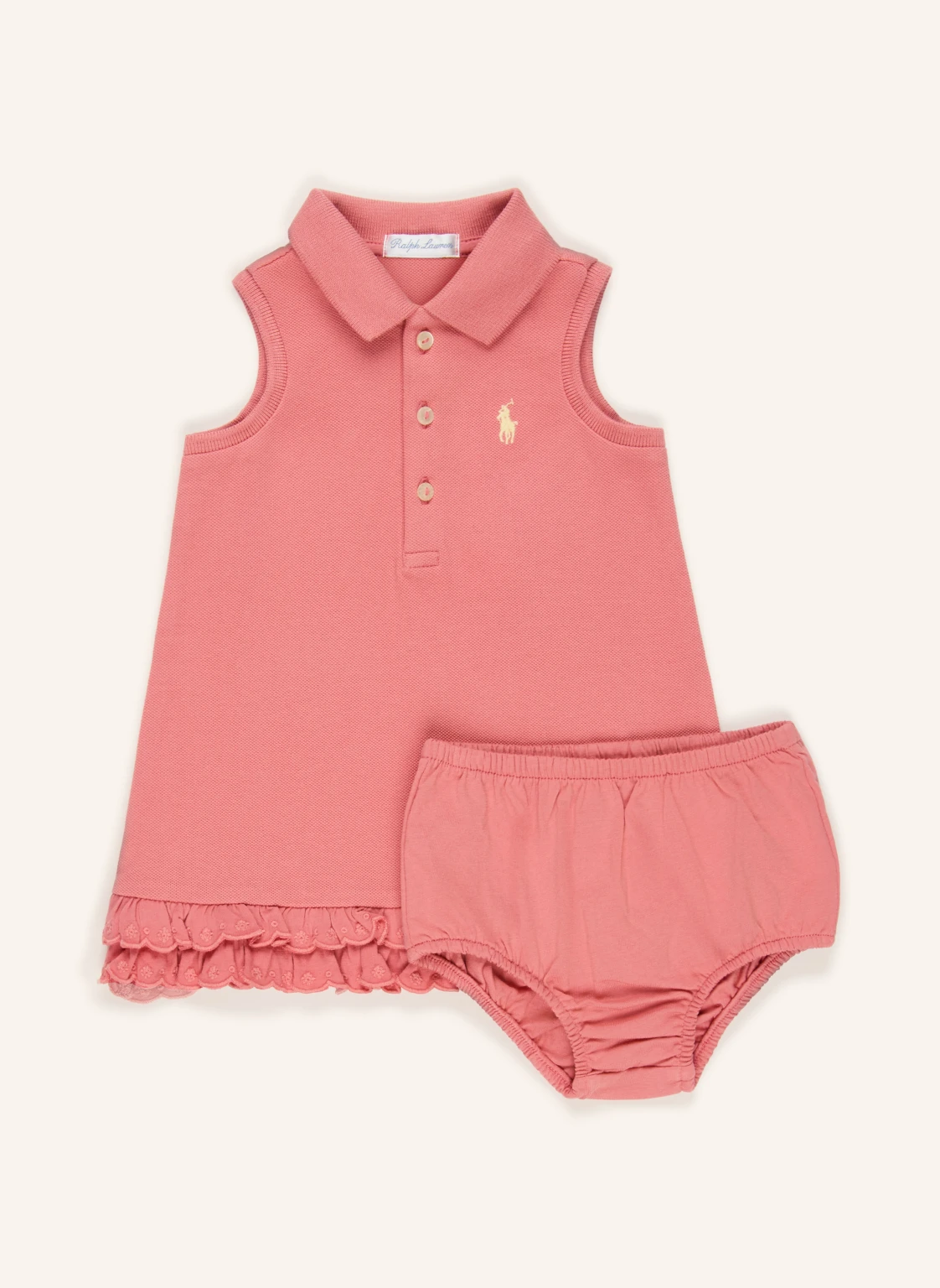 POLO RALPH LAUREN Set: Piqué-Polokleid und Hose