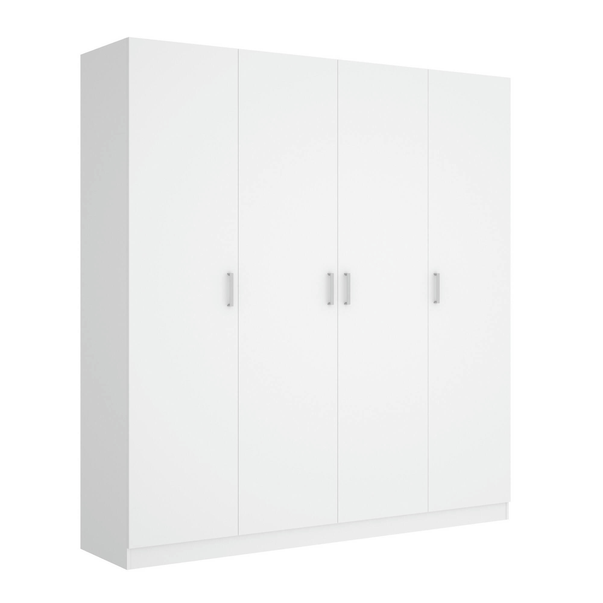 DANNA - Garde-robe effet bois blanc