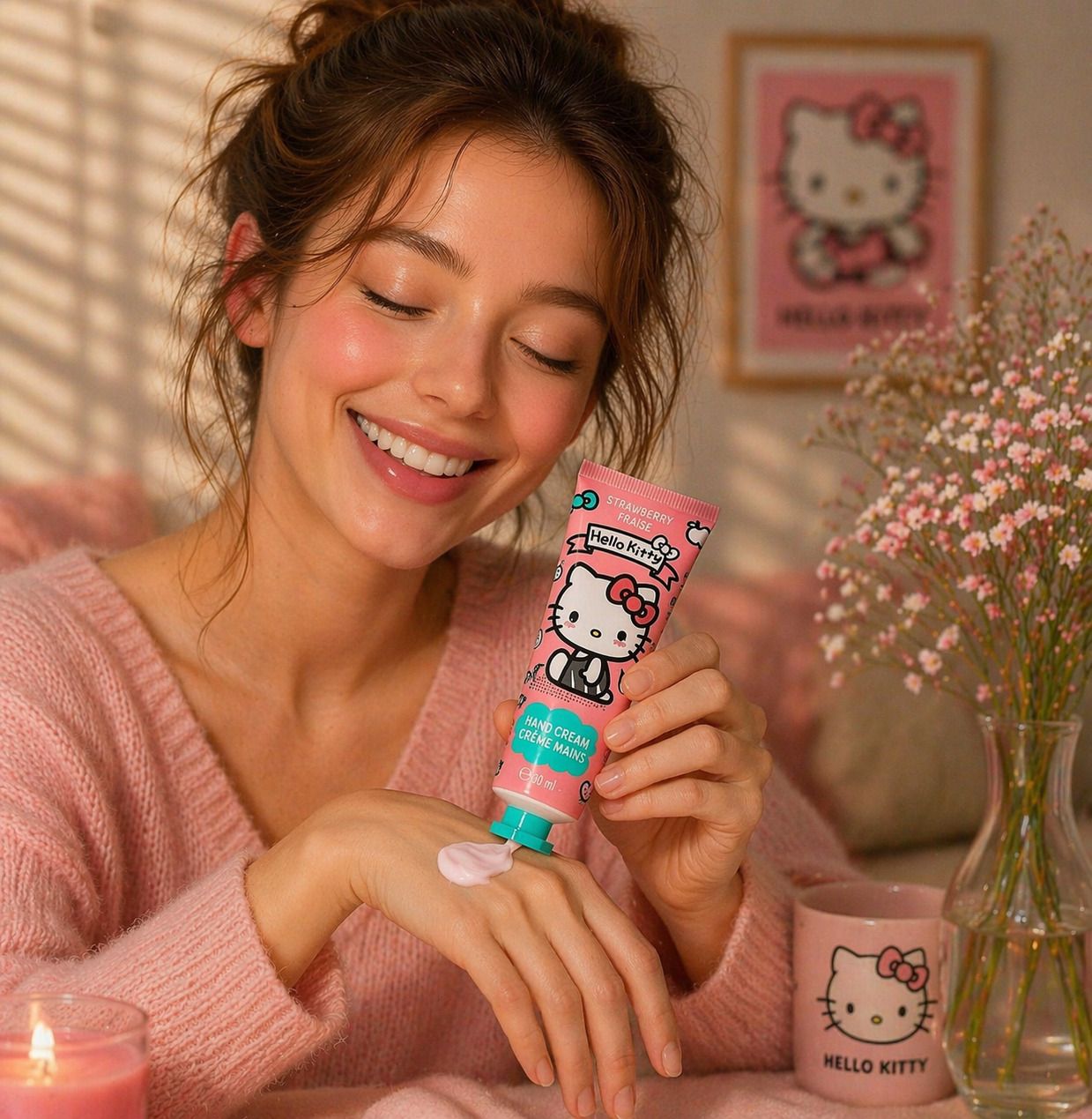 Hello Kitty Sweet Strawberry Scented Hand Cream