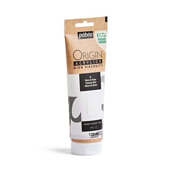 Pebeo Origin Titanium White Acrylic Paint 120ml