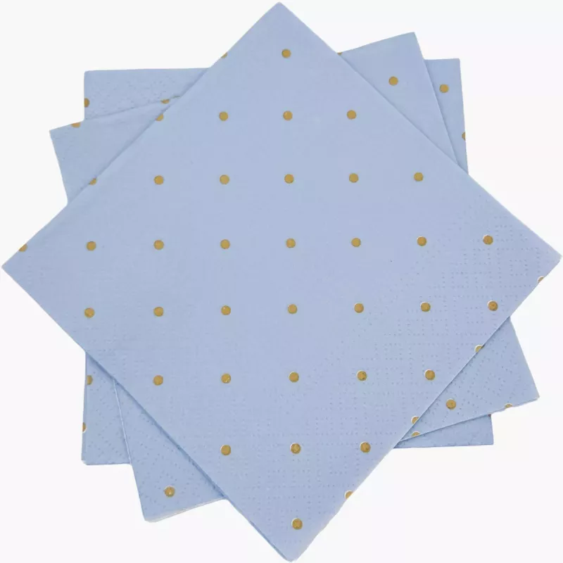 Serwetki papierowe PAW Golden Dots 33x33 cm 20 szt niebieskie