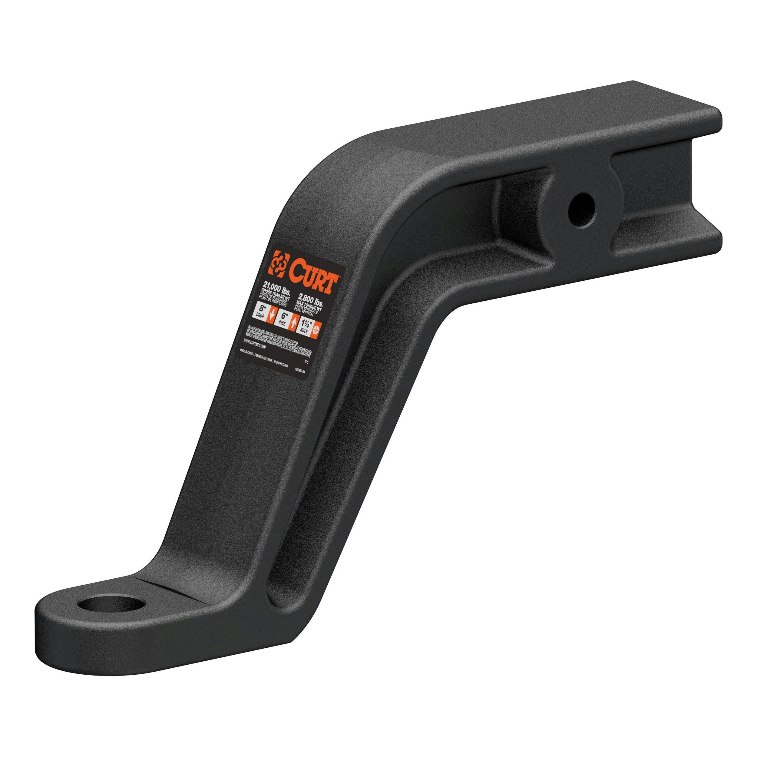CURT Industrial Duty Ball Mount (3-in Shank, 21000-lb, 8-in Drop)
