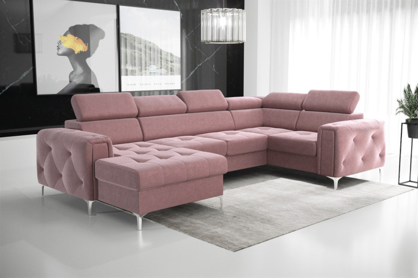 Narożnik orion max iii z funkcją spania 165x320x185cm Tkanina