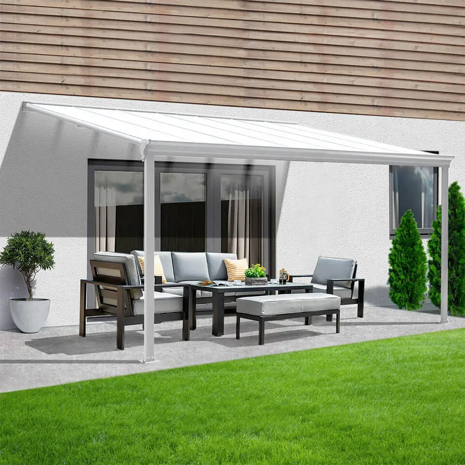HOME DELUXE terrasoverkapping SOLIS wit 312 / 320 x 300 / 303 x 278 / 226 cm
