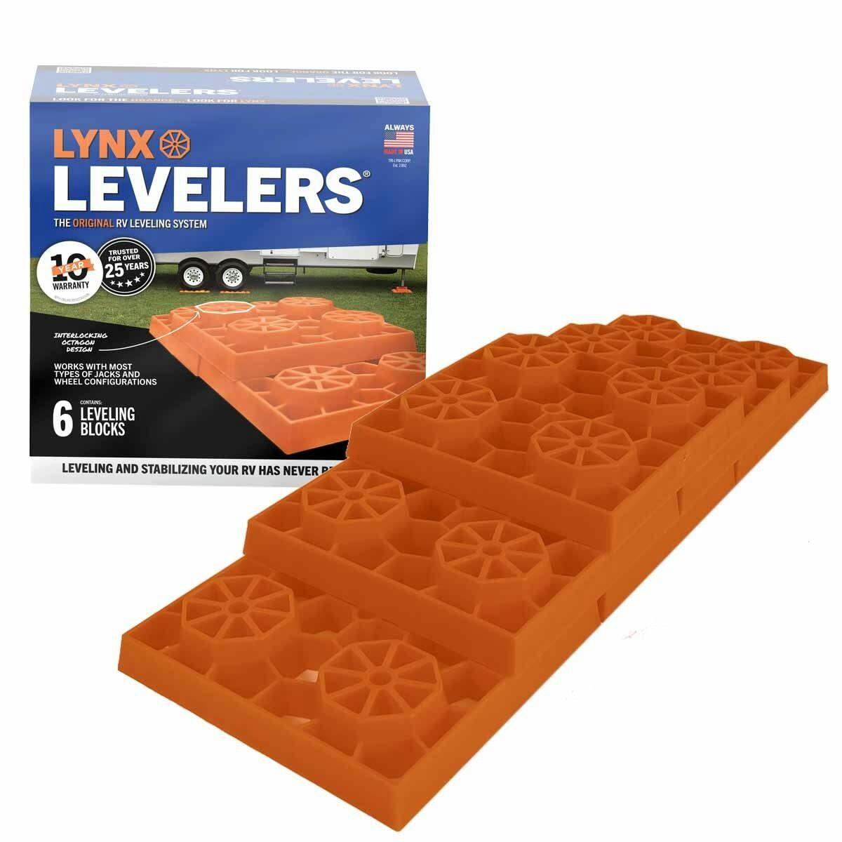 Lynx Levelers RV Levelling Kit, Orange, 10-pc