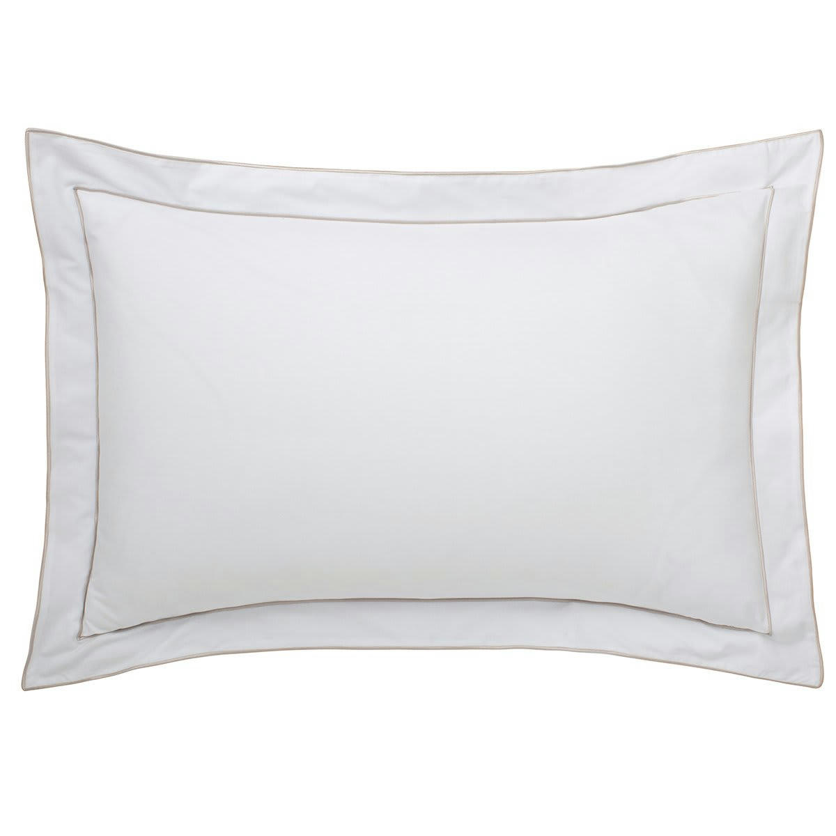 LOUVRE  / - Taie d'oreiller coton sablexblanc 65x65 cm