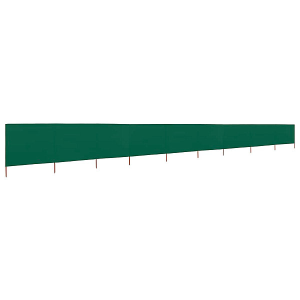 Brises-vue paravent 9 panneaux tissu 1200 tissu vert Helloshop26