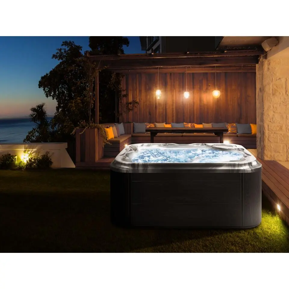 TULAROSA - Whirlpool buitenbad - Grijs - 210 x 210 cm - Acryl