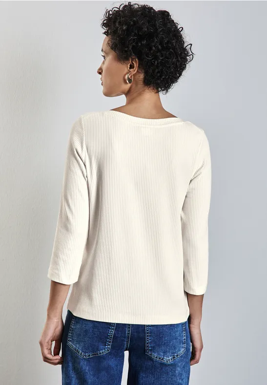 Shirt mit Rippstruktur
