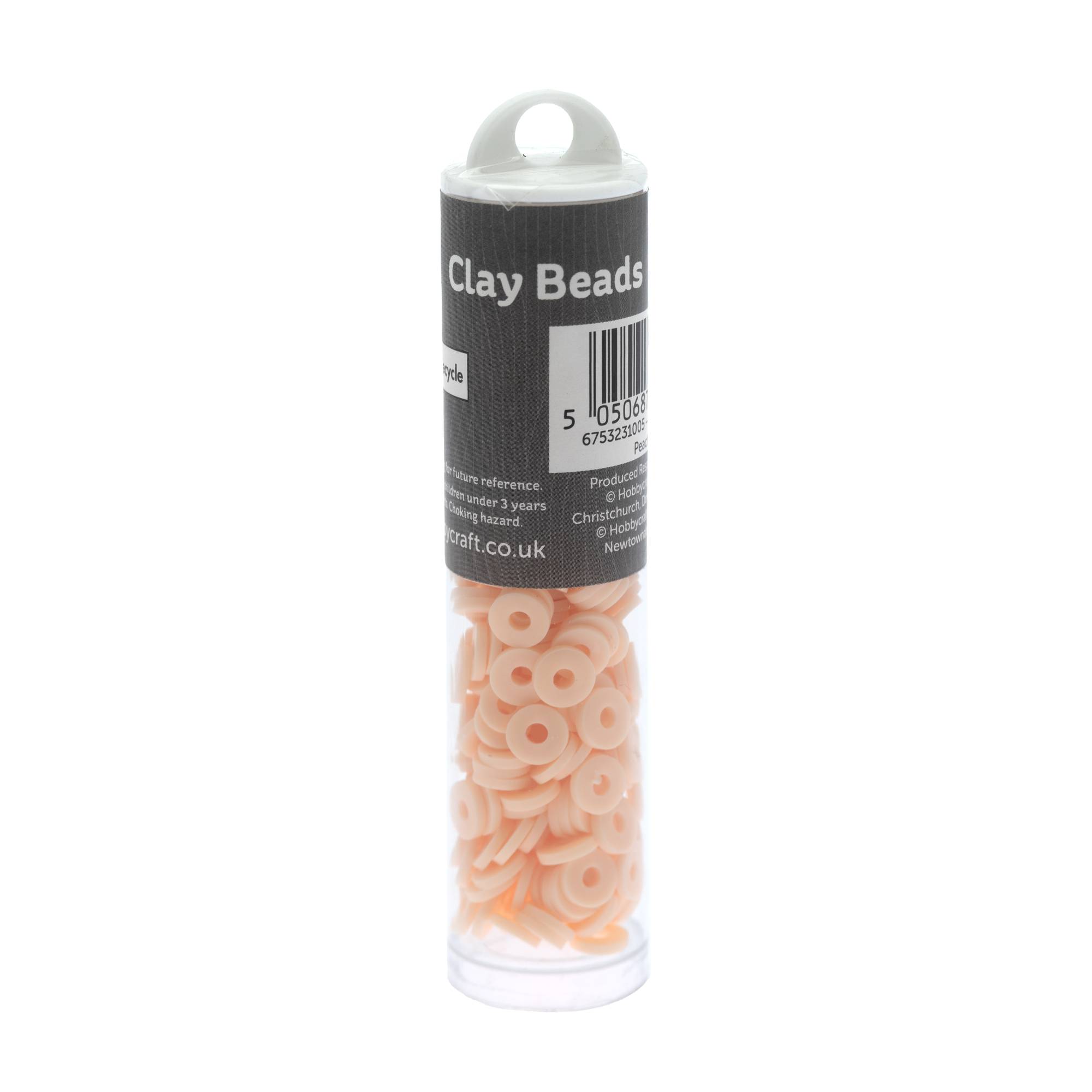 Peach Clay Beads 6mm 12g