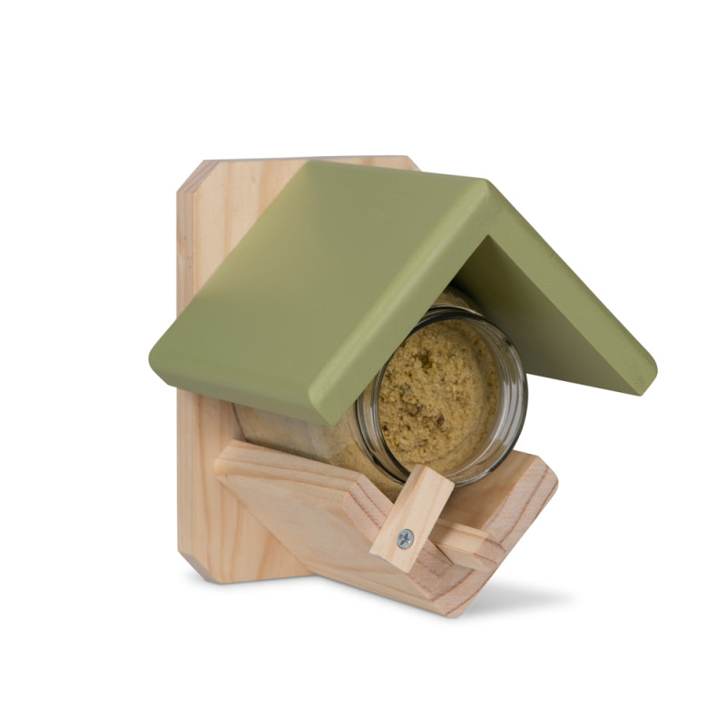 Mangeoire murale pour pot de beurre d'arachides en bois 14 x 13,5 x 15,5 cm EMMA'S GARDEN