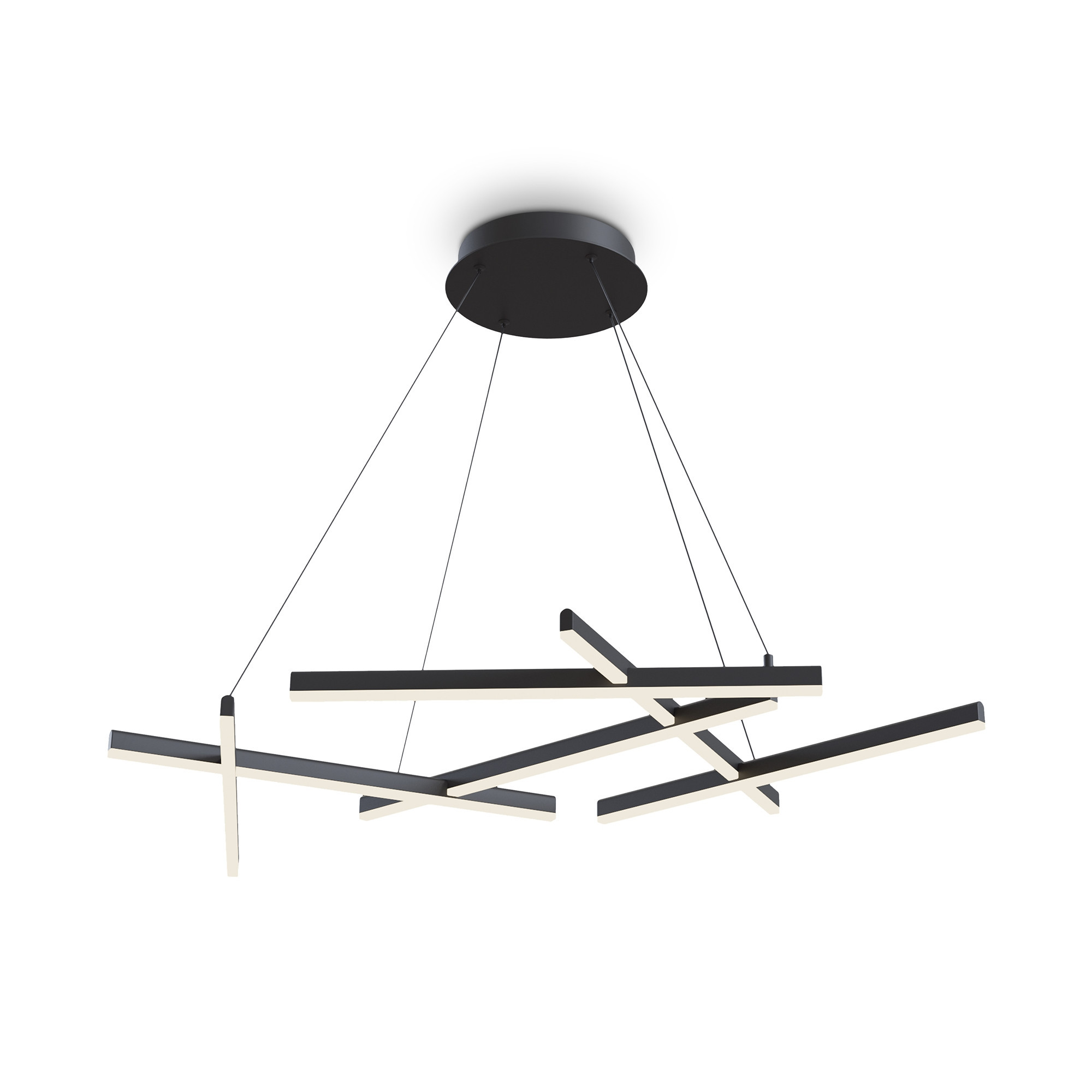 Lampa wisząca LINE czarno-biała LED 6x79W Ciepła biel 3100lm Maytoni