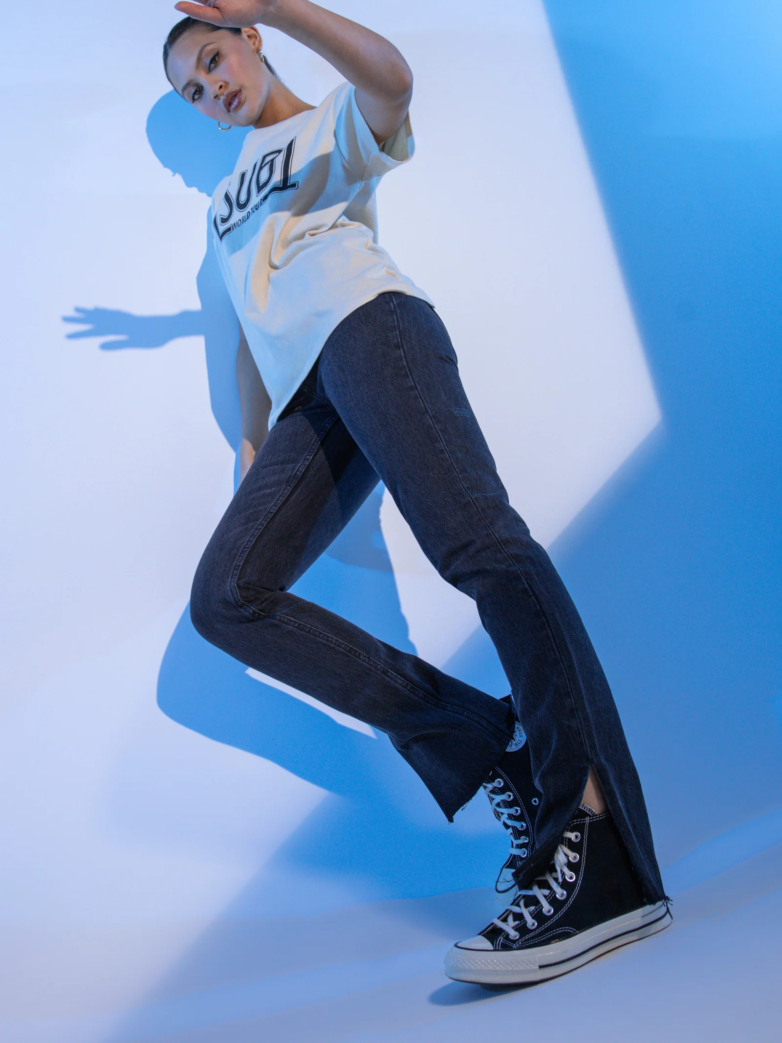 Melrose Slim Split Jeans