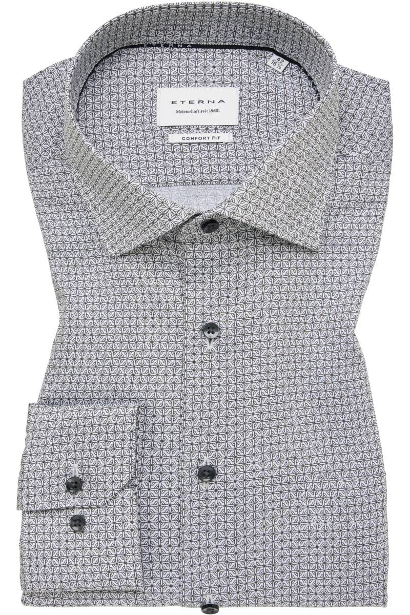 ETERNA Comfort Fit Hemd silber, Bedruckt