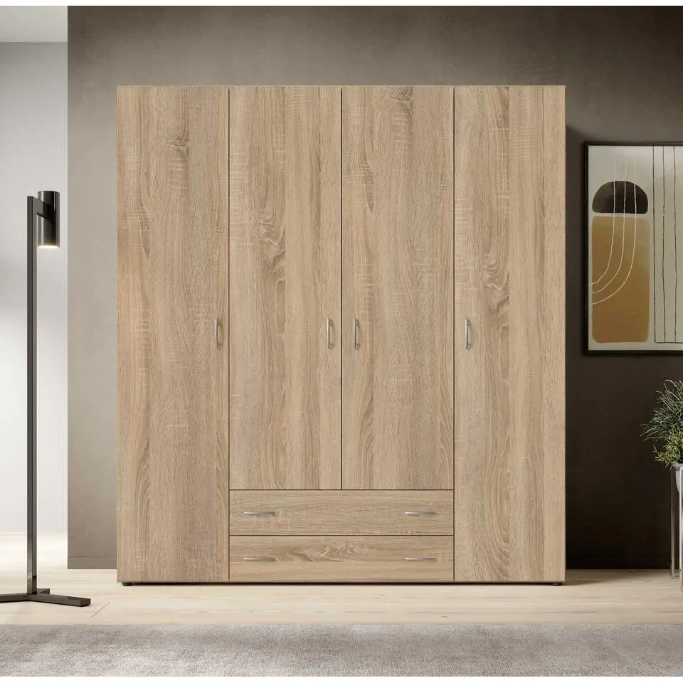 Kledingkast Base - 160 x 52 x 177 cm - Wotan Oak-design