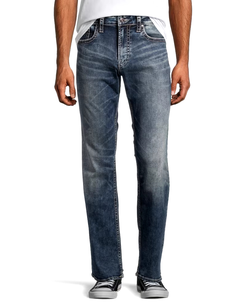 Silver Men's Zac Relaxed Straight Fit Performance Stretch Jeans - Light Wash