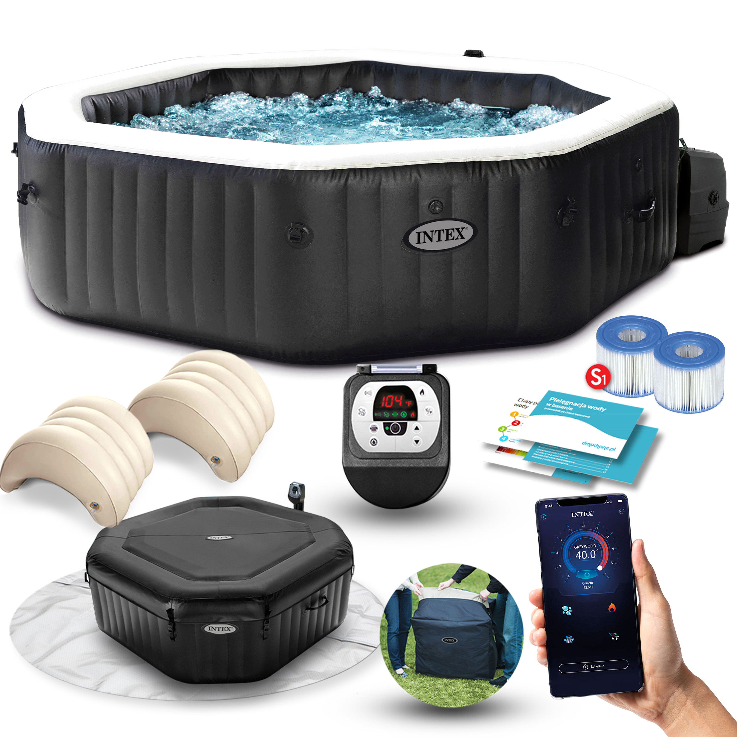 Dmuchane SPA PureSpa 6os. z hydromasażem Intex