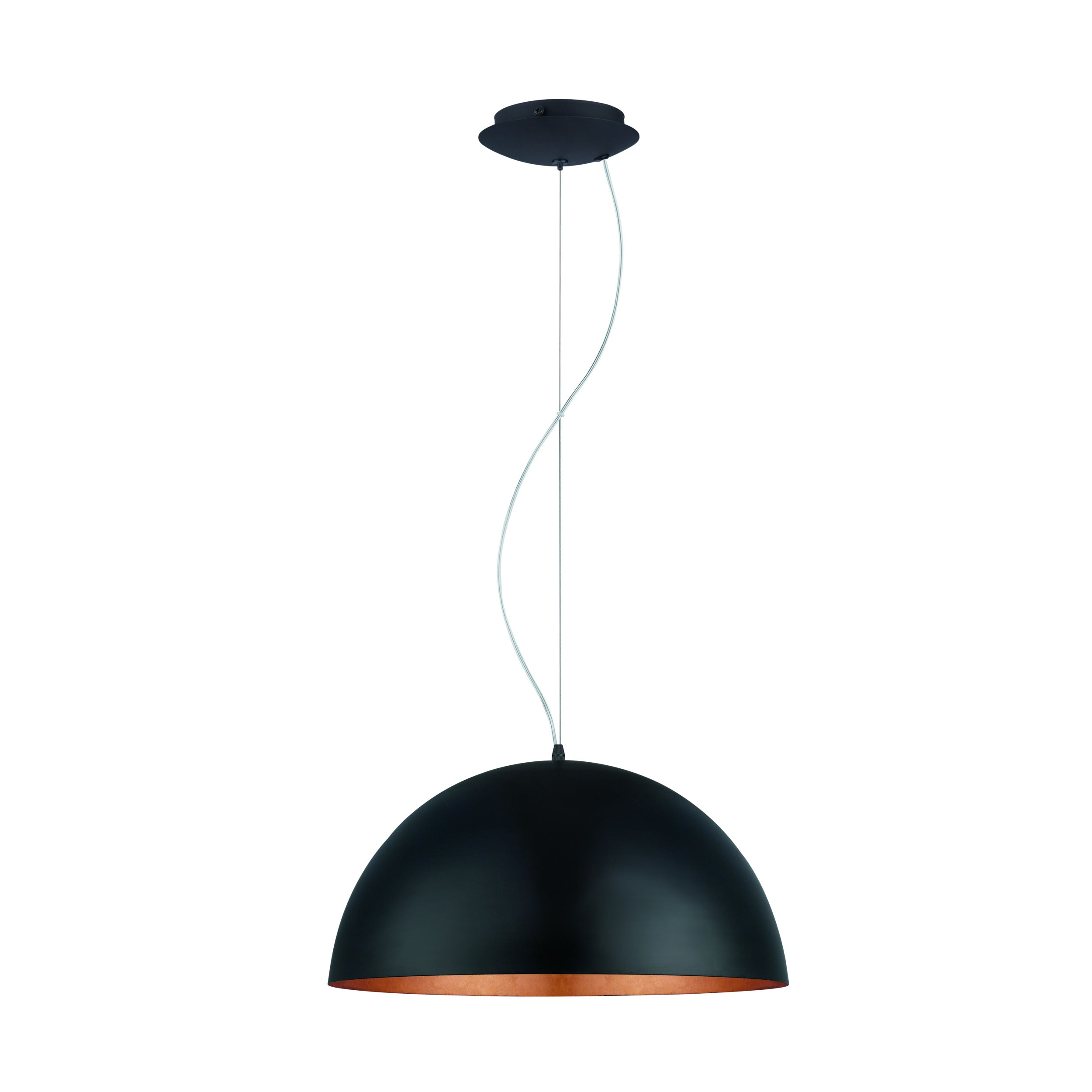 EGLO hanglamp Gaetano 1 - e27 - ø 53 cm - zwart/koper