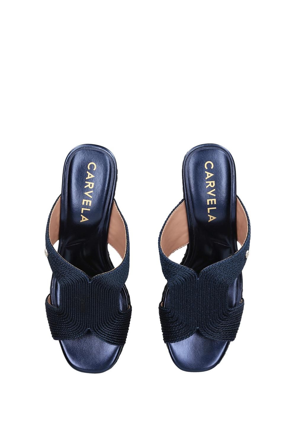Carvela Gala Wedge Mule 70' Fabric Sandals
