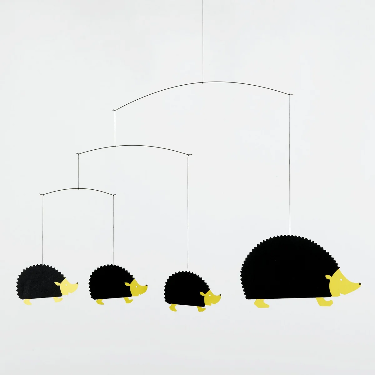 Flensted Mobiles - Igel Mobile, schwarz / gelb