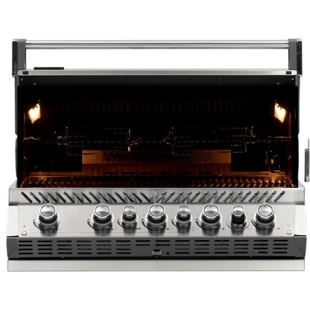 Barbecue gaz naturel encastrable Built-In Prestige PRO 665   Rôtissoire - Napoléon