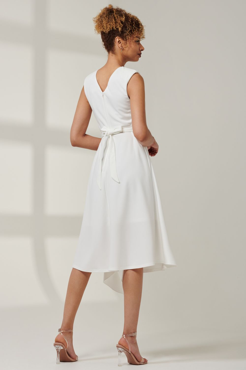 Jolie Moi Qiana Ruffle Detail Midi Dress