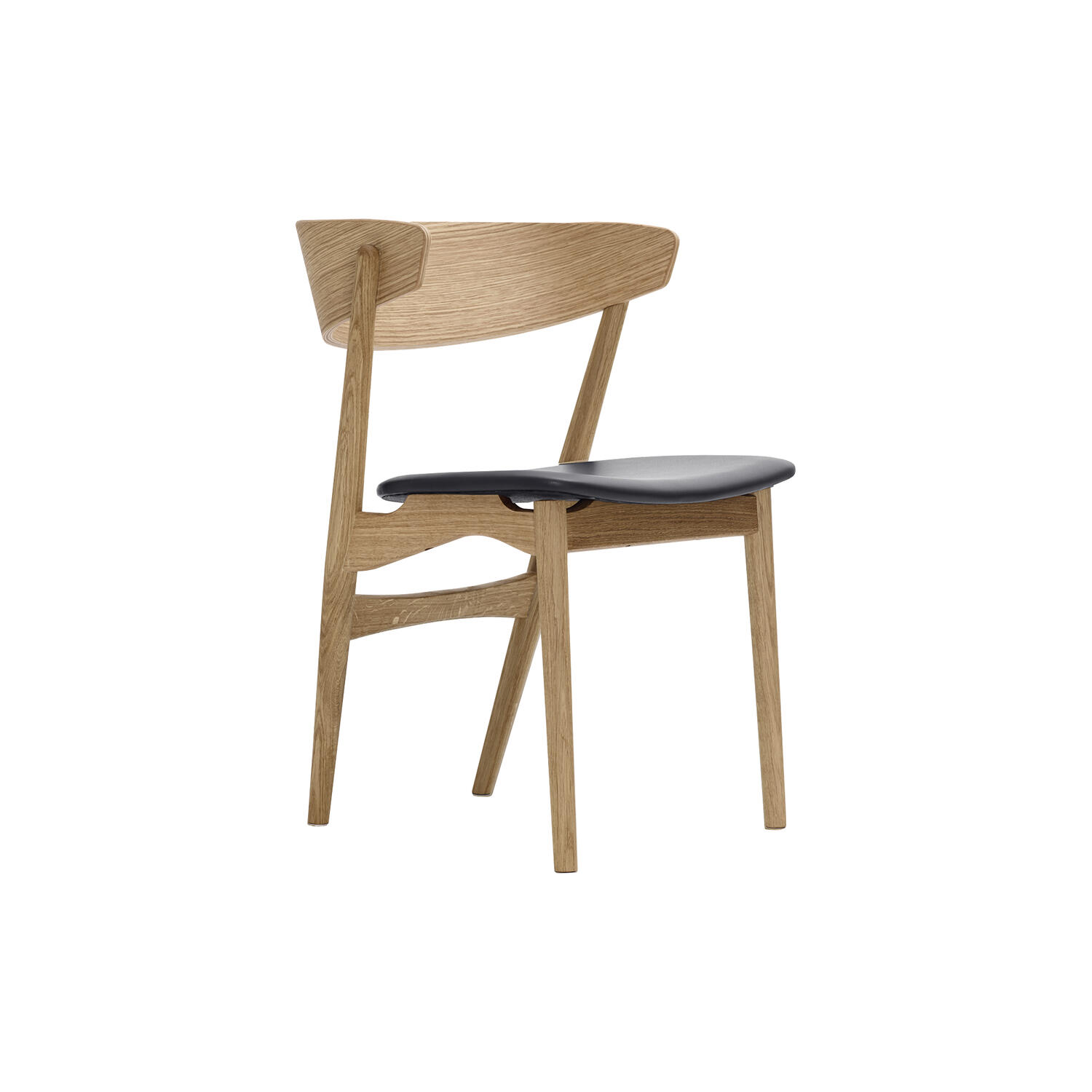 Sibast No 7 spisestol, olieret eg/sort