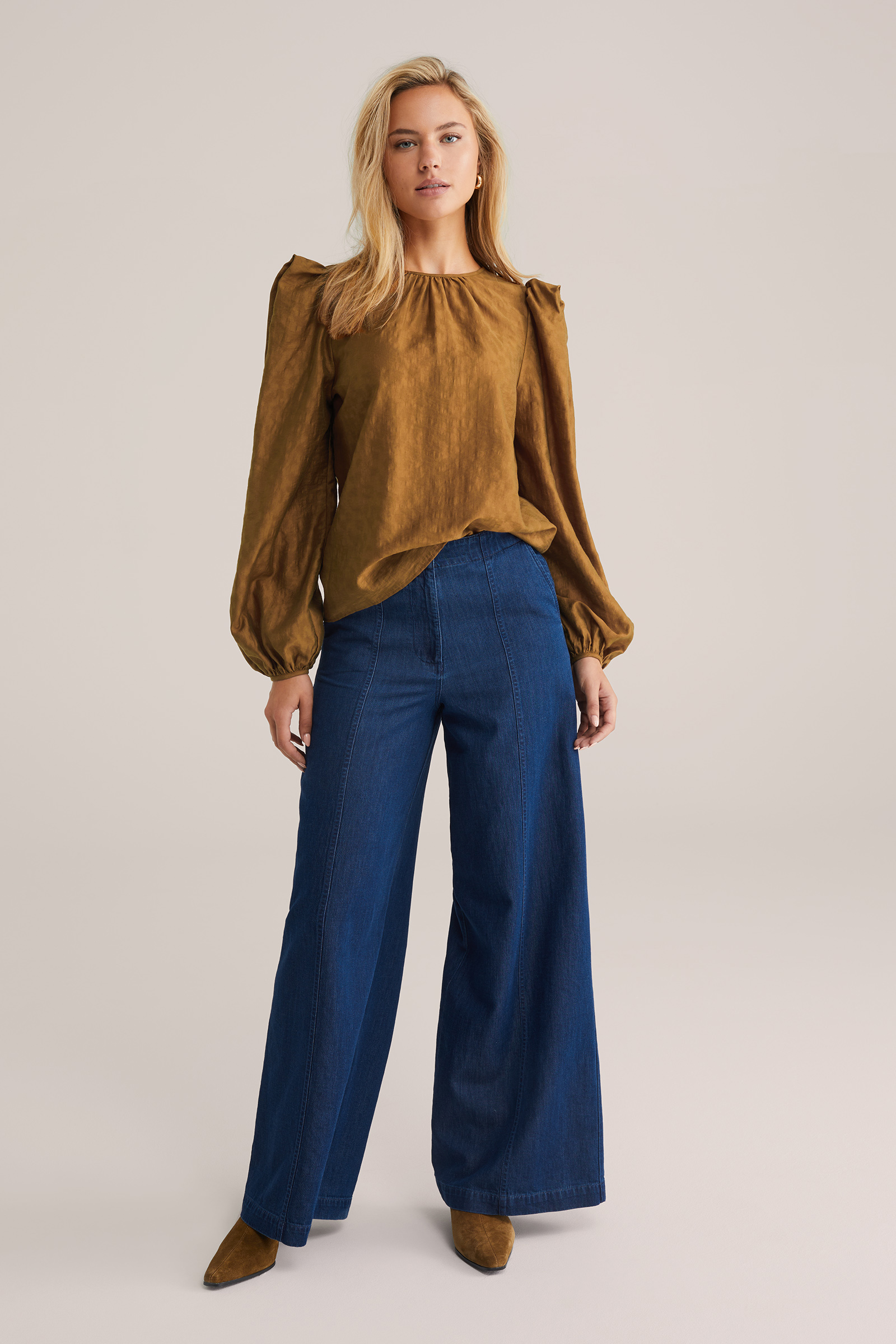 Dames blouse met jacquard