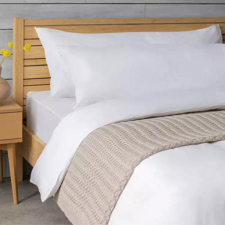 Habitat Cotton Rich Bolster Pillowcase Pair - White