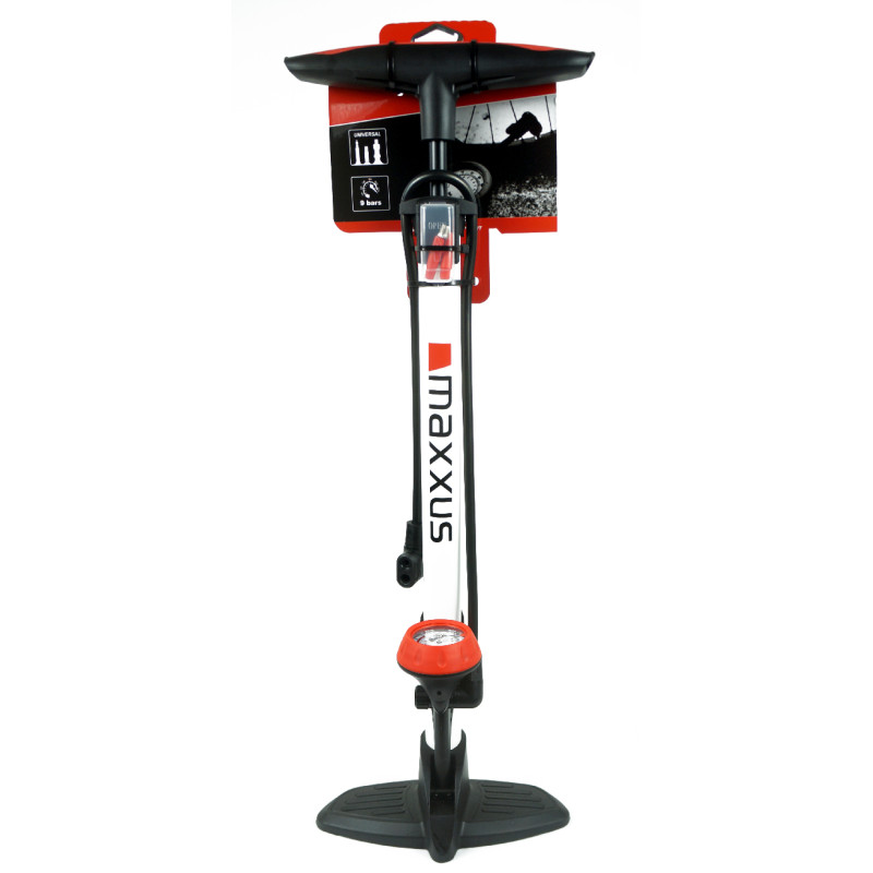 Pompe à pied W7 en acier avec manomètre