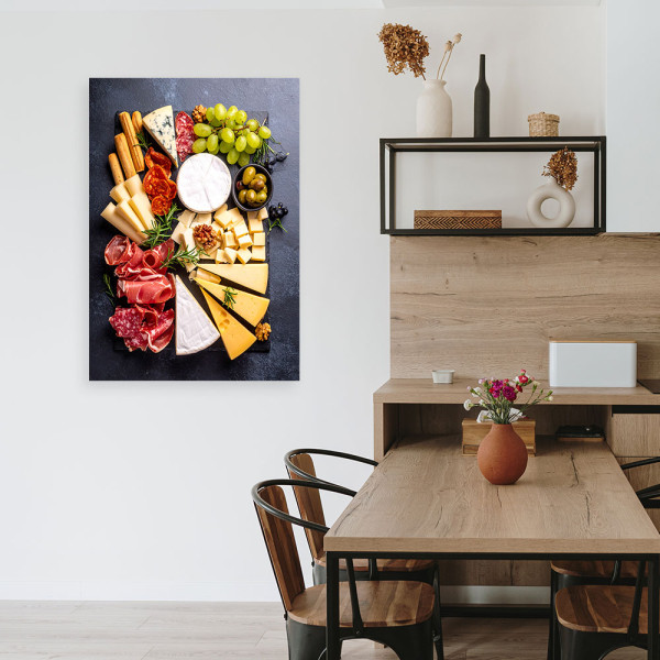 Obraz do kuchni jadalni, Deska wędlin i serów 20x30