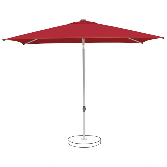 Sonnenschirm, LxH: 250x239 cm, rot